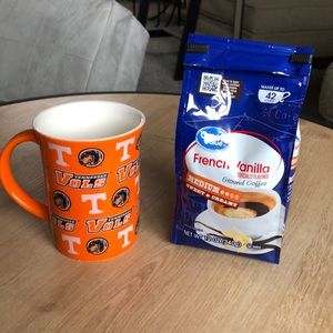 Tennessee Volunteers coffee mug with free coffee